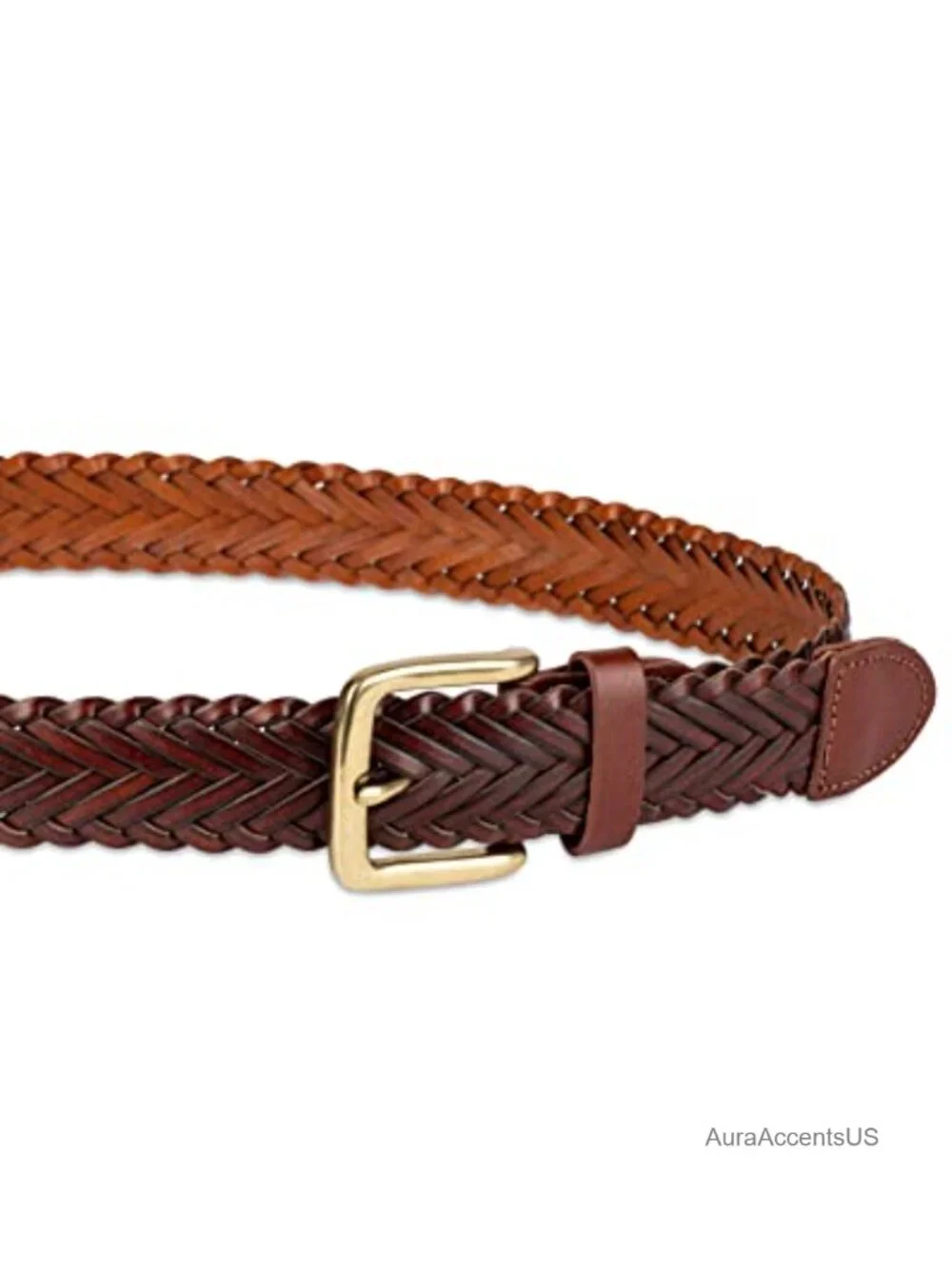 Men's Fully Adjustable Braided Casual Dress Belt 1.5